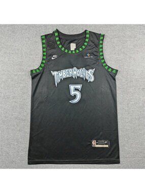 Youths Kids Anthony Edwards Black  Stitched Jersey